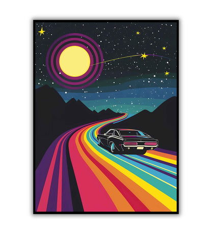 Embark on a retro journey with this travel poster (part 2 of 4) (physical or digital).