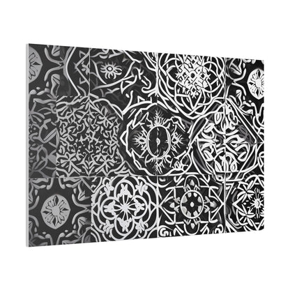 Framed Black & White painting or Black & White print - Side angle