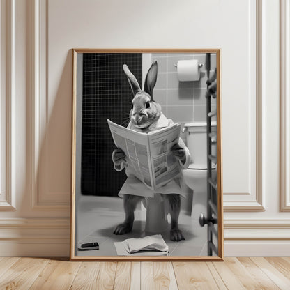 Rabbit Newspaper Toilet