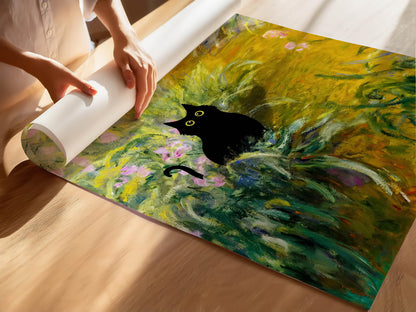 Cat Monet Garden