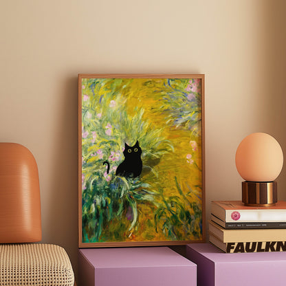 Cat Monet Garden