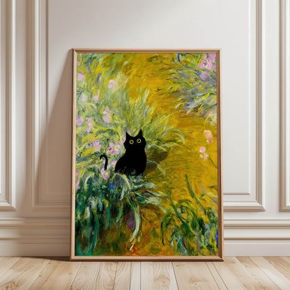 Cat Monet Garden