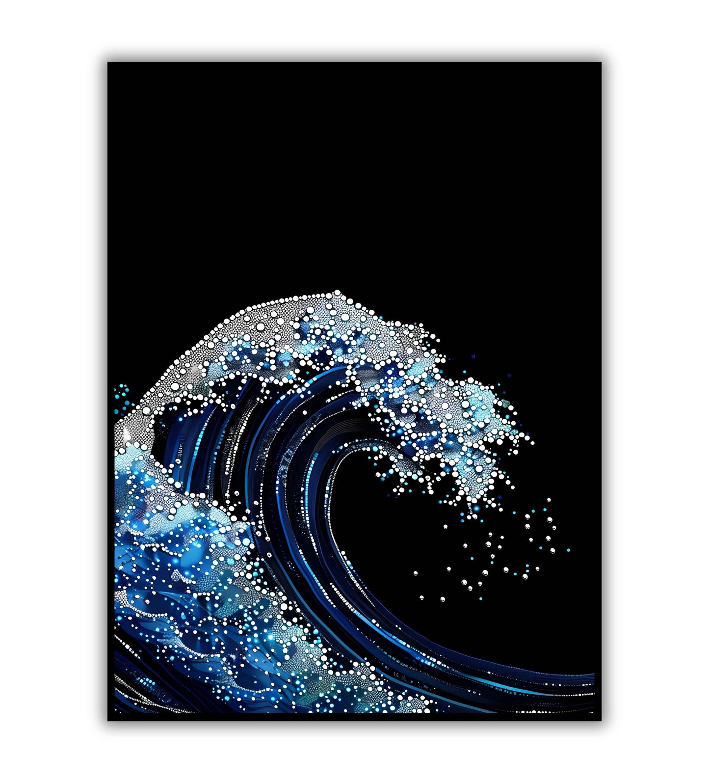 Glittering Blue Surge printable poster. Available for purchase as a physical poster or digital download