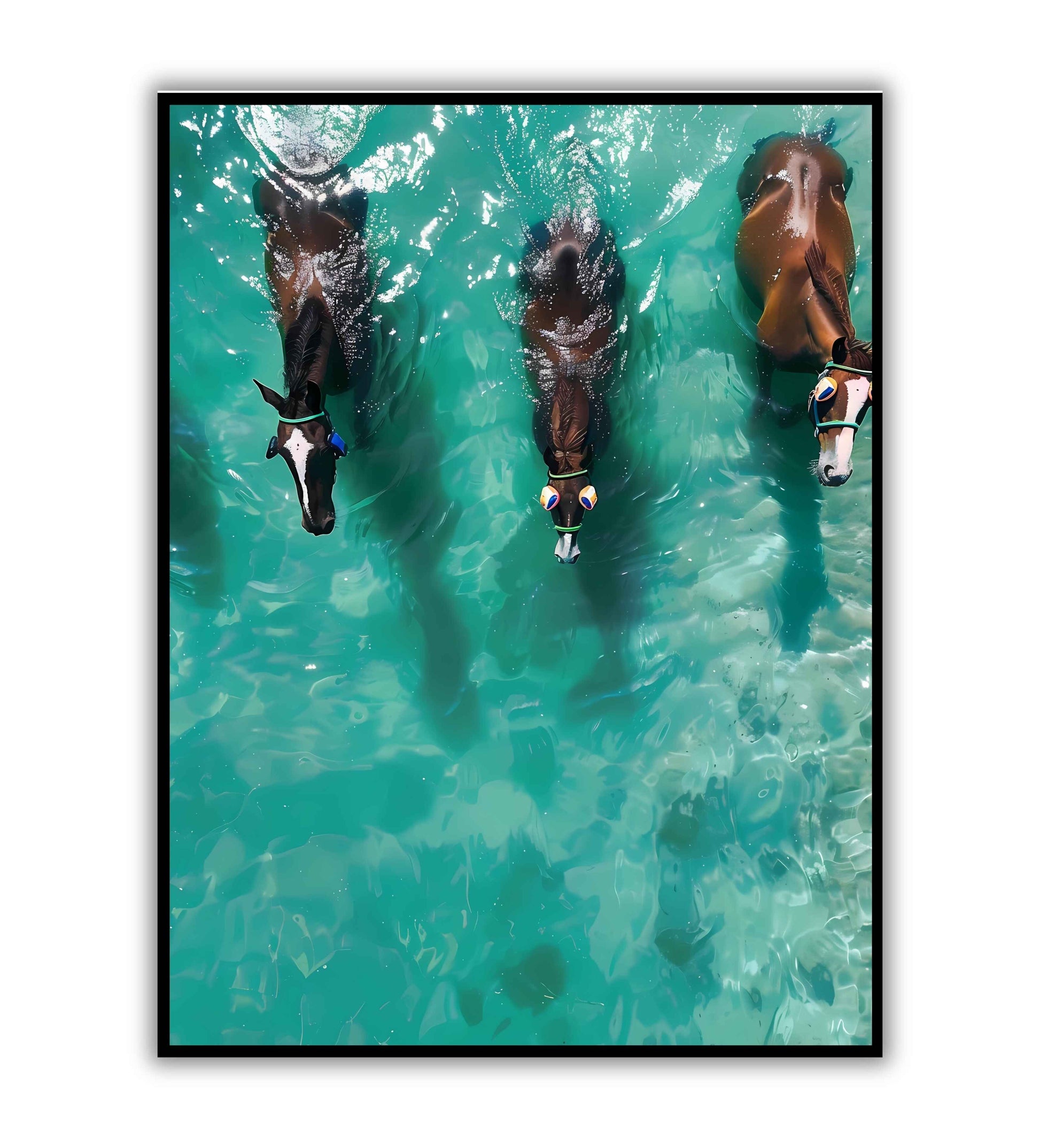 Horse Sea Swim(2 of 2) printable poster. Available for purchase as a physical poster or digital download.