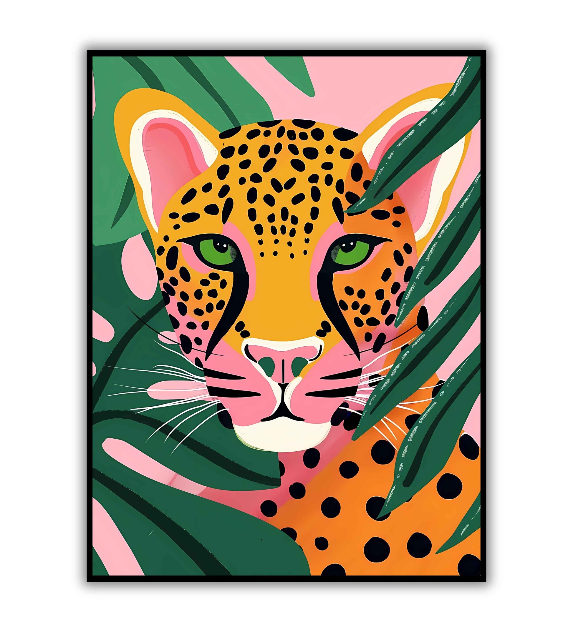 Leopard Charm printable poster. Available for purchase as a physical poster or digital download.