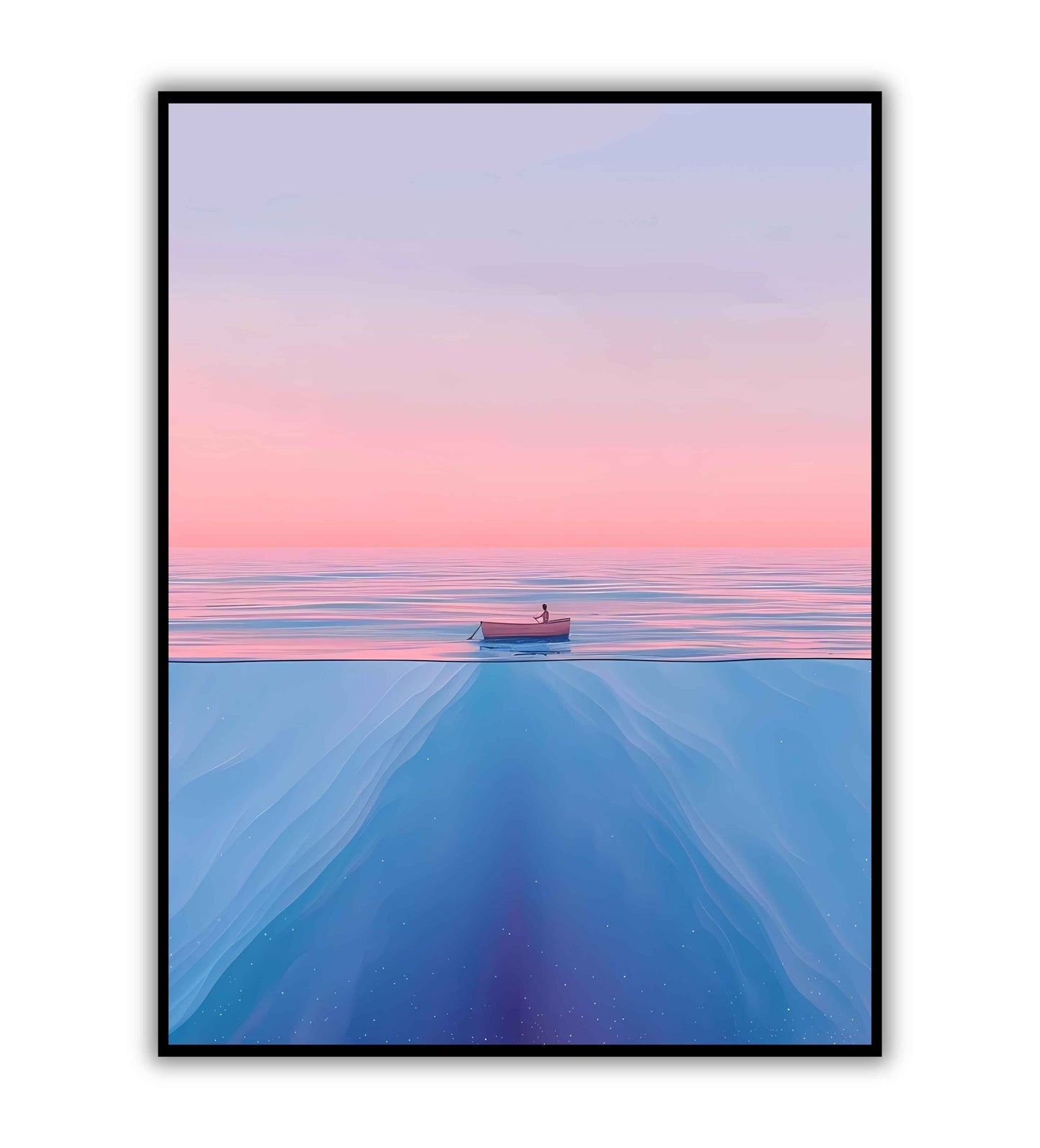 Surreal Horizon Illusion printable poster. Available for purchase as a physical poster or digital download.