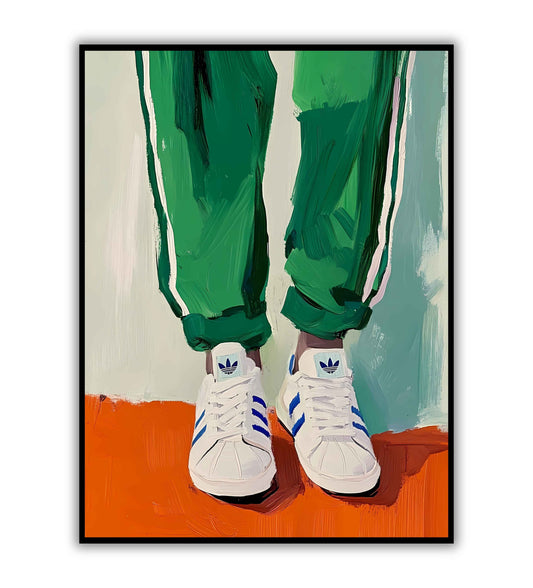Abstract Shoes wall art for creative and modern decor.