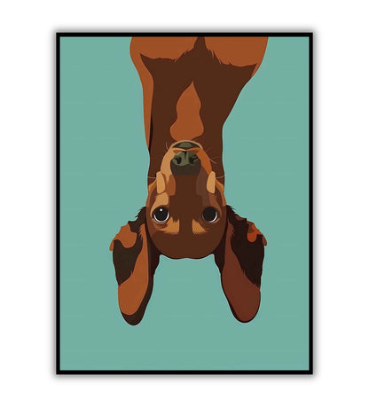 Dog Illustration printable poster. Available for purchase as a physical poster or digital download.