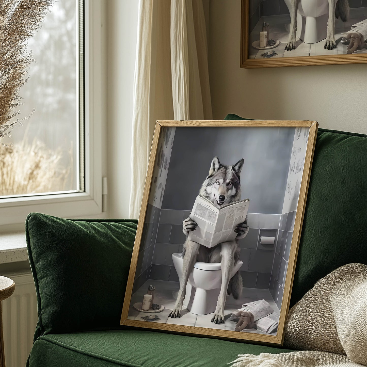 Wolf Newspaper Toilet