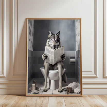 Wolf Newspaper Toilet