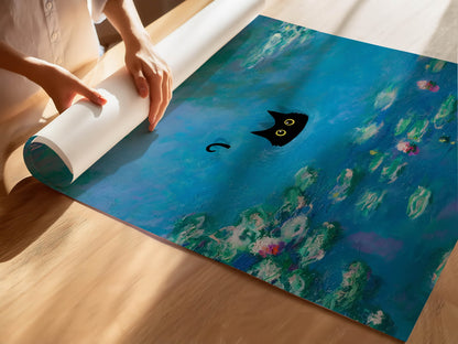 Cat Teal Pond