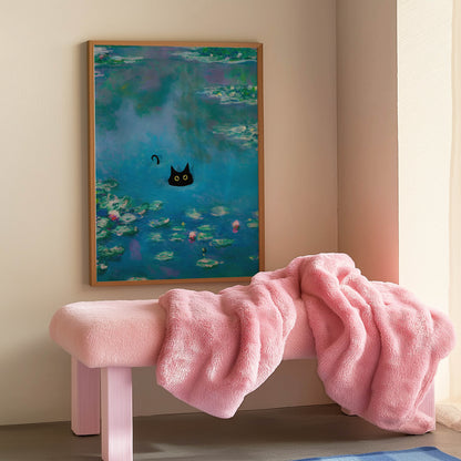 Cat Teal Pond