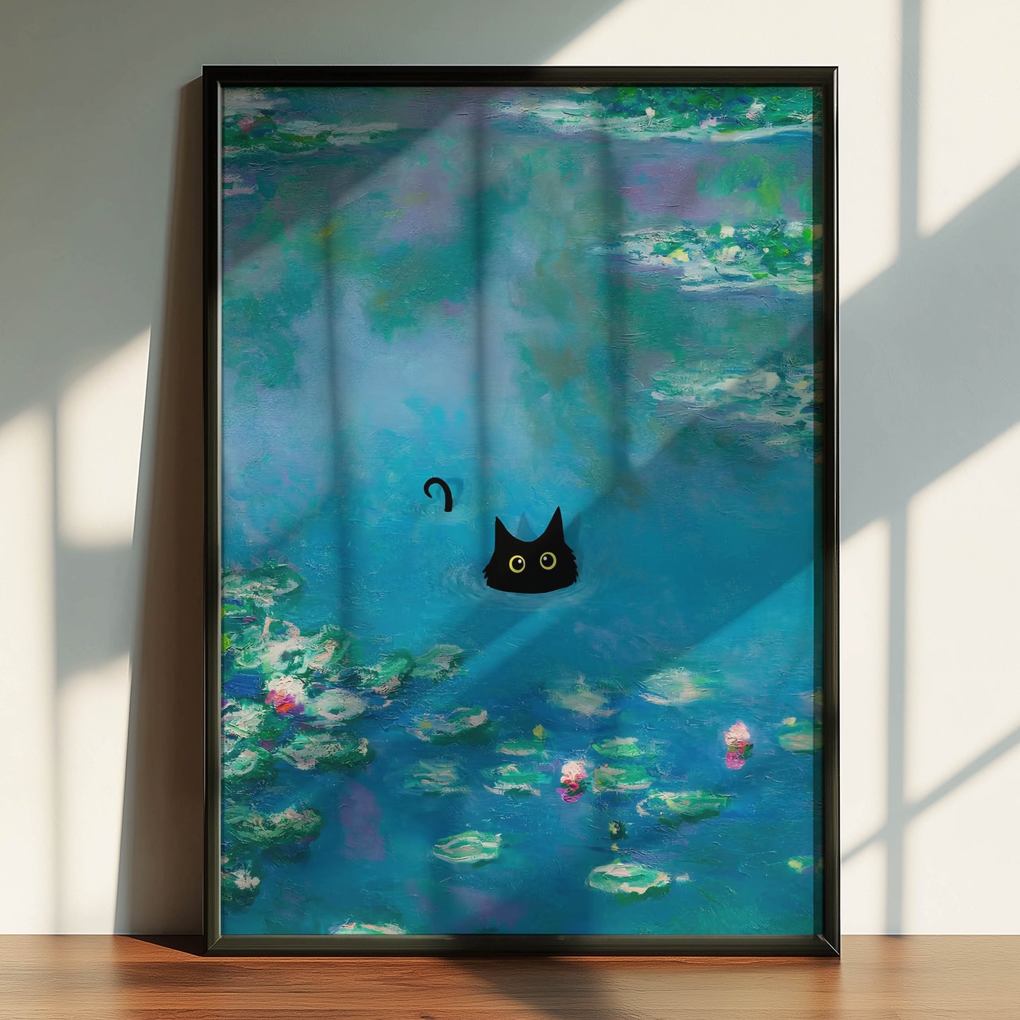 Cat Teal Pond