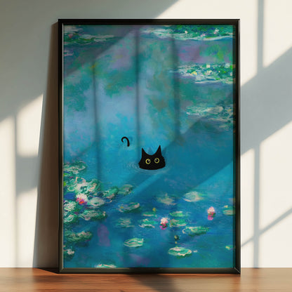 Cat Teal Pond