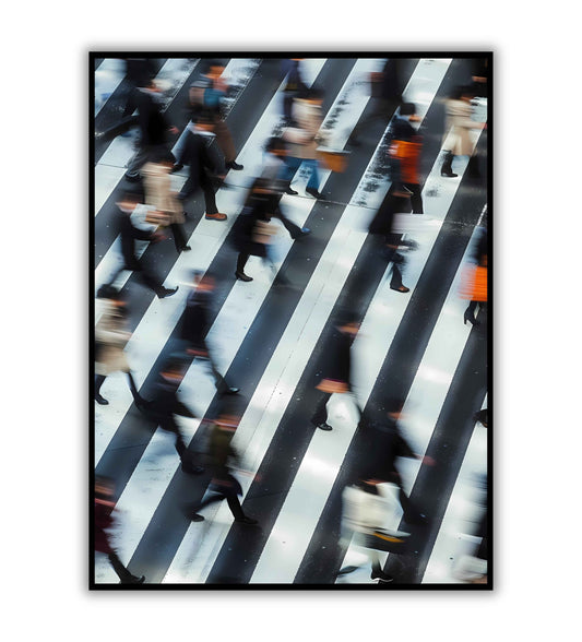 Tokyo Crossing Blur printable poster. Available for purchase as a physical poster or digital download