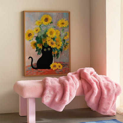 Cat Sunflowers