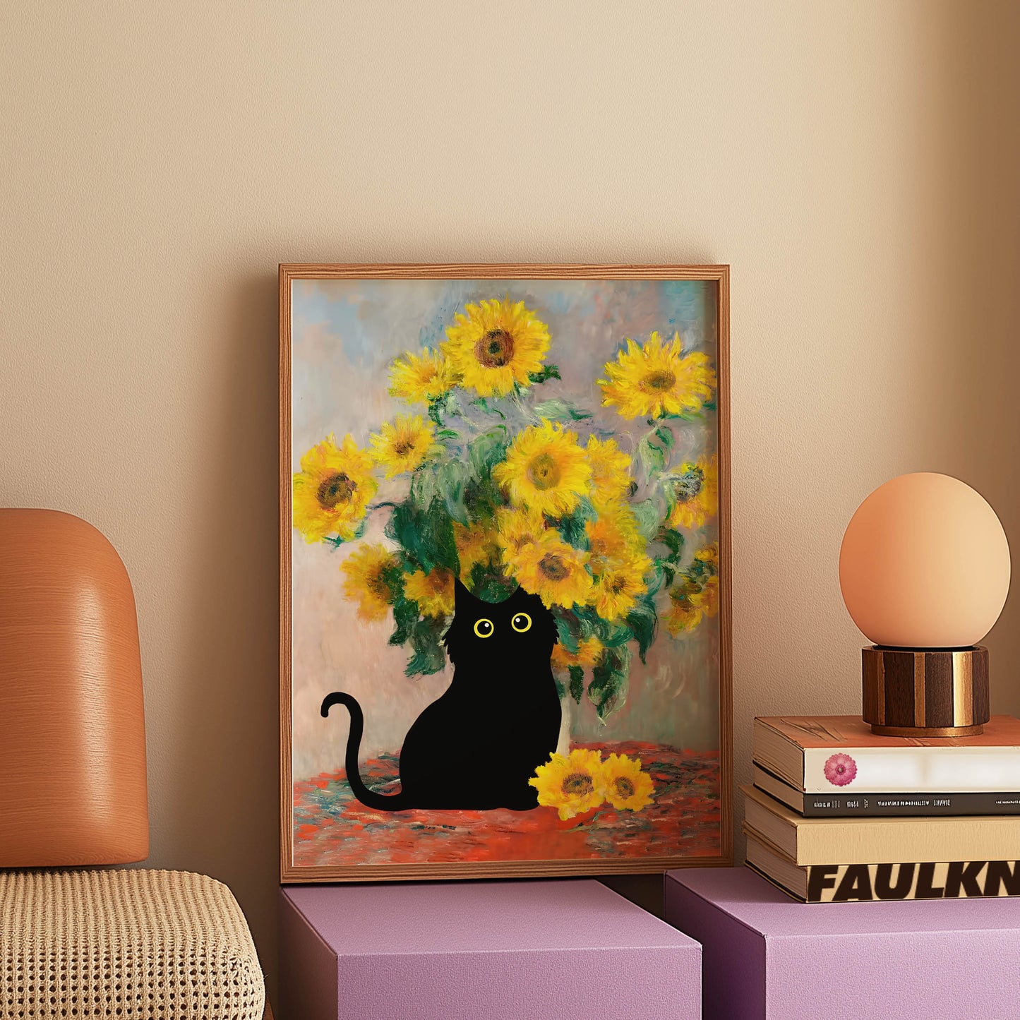 Cat Sunflowers