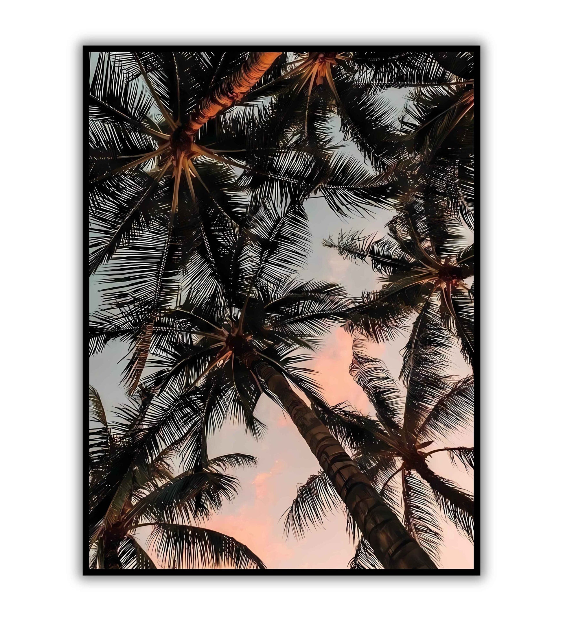 Tropical Palm street - Printable Wall Art / Poster. Download this idyllic image to add a touch of tropical paradise to your decor.