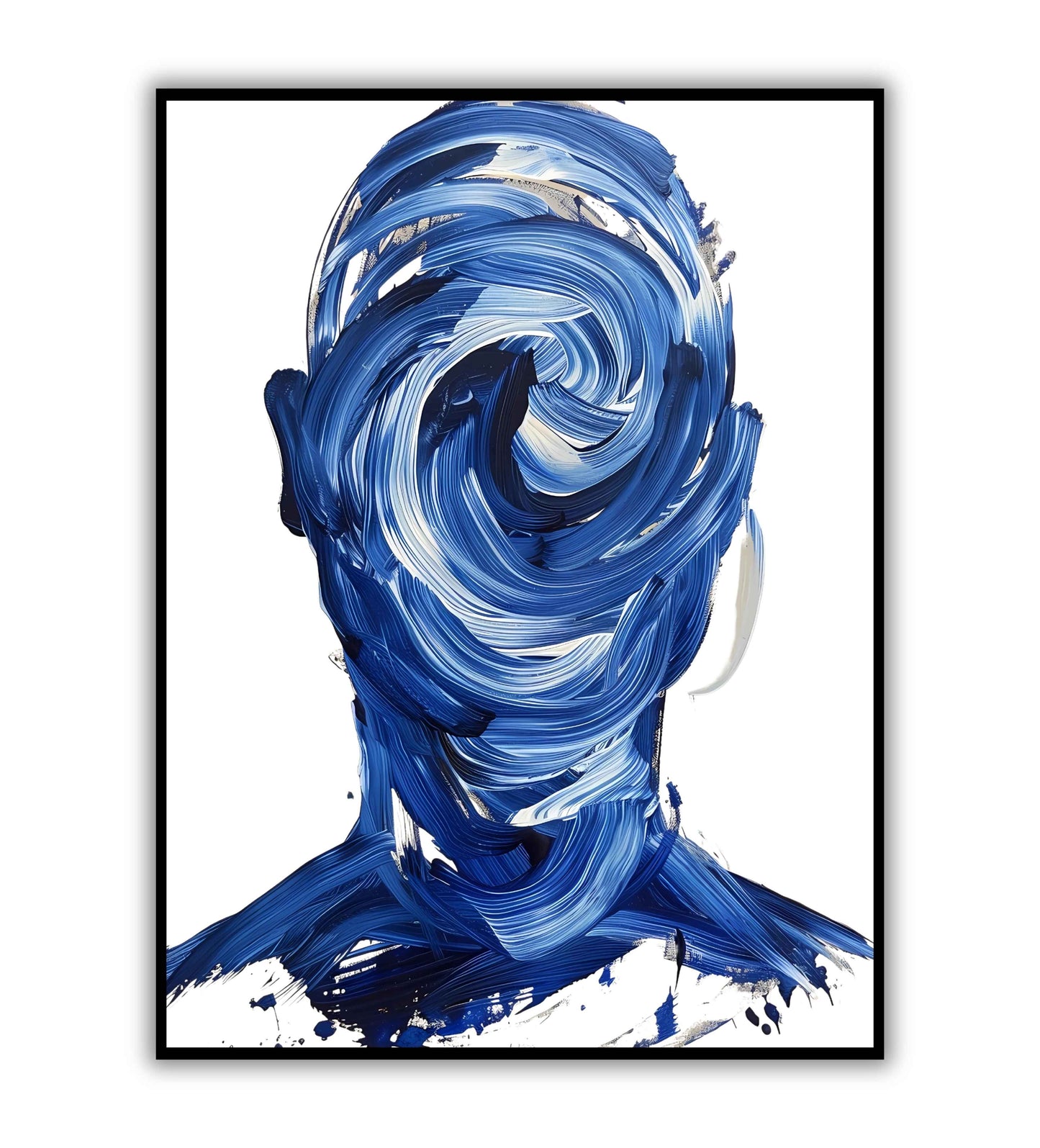 Faceless Portrait" abstract figurative poster