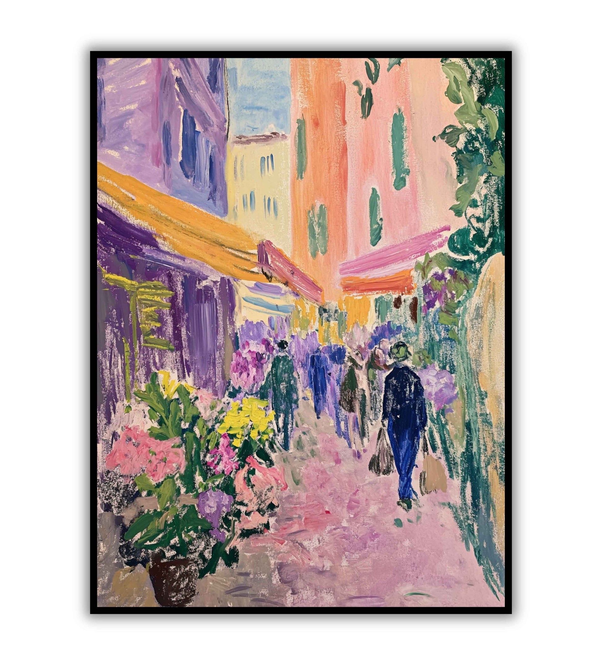 Flower market" abstract floral poster