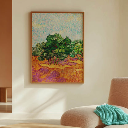 Olive Trees Orange Ground