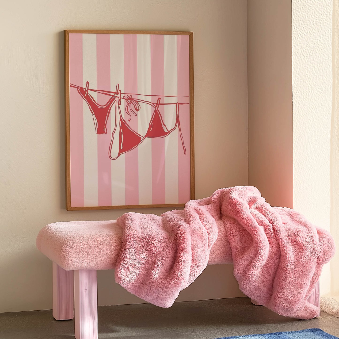 Pink Bikini Washing Line