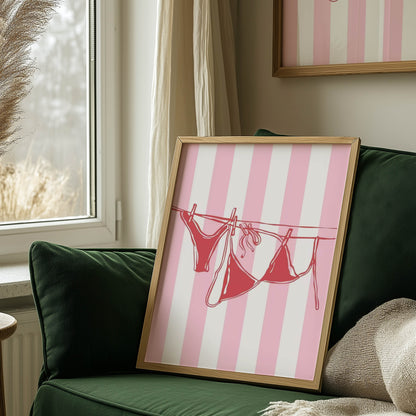 Pink Bikini Washing Line