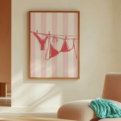 Pink Bikini Washing Line
