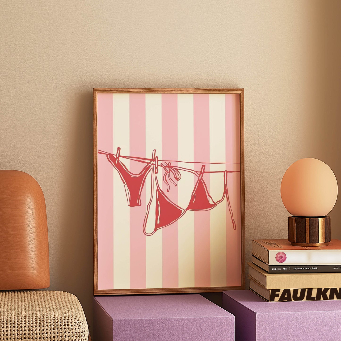 Pink Bikini Washing Line