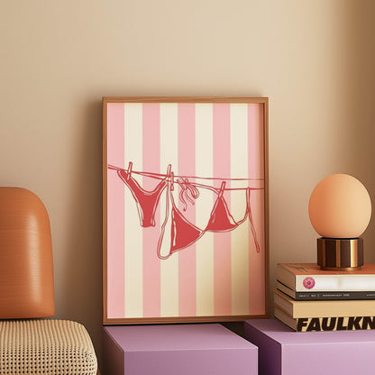 Pink Bikini Washing Line