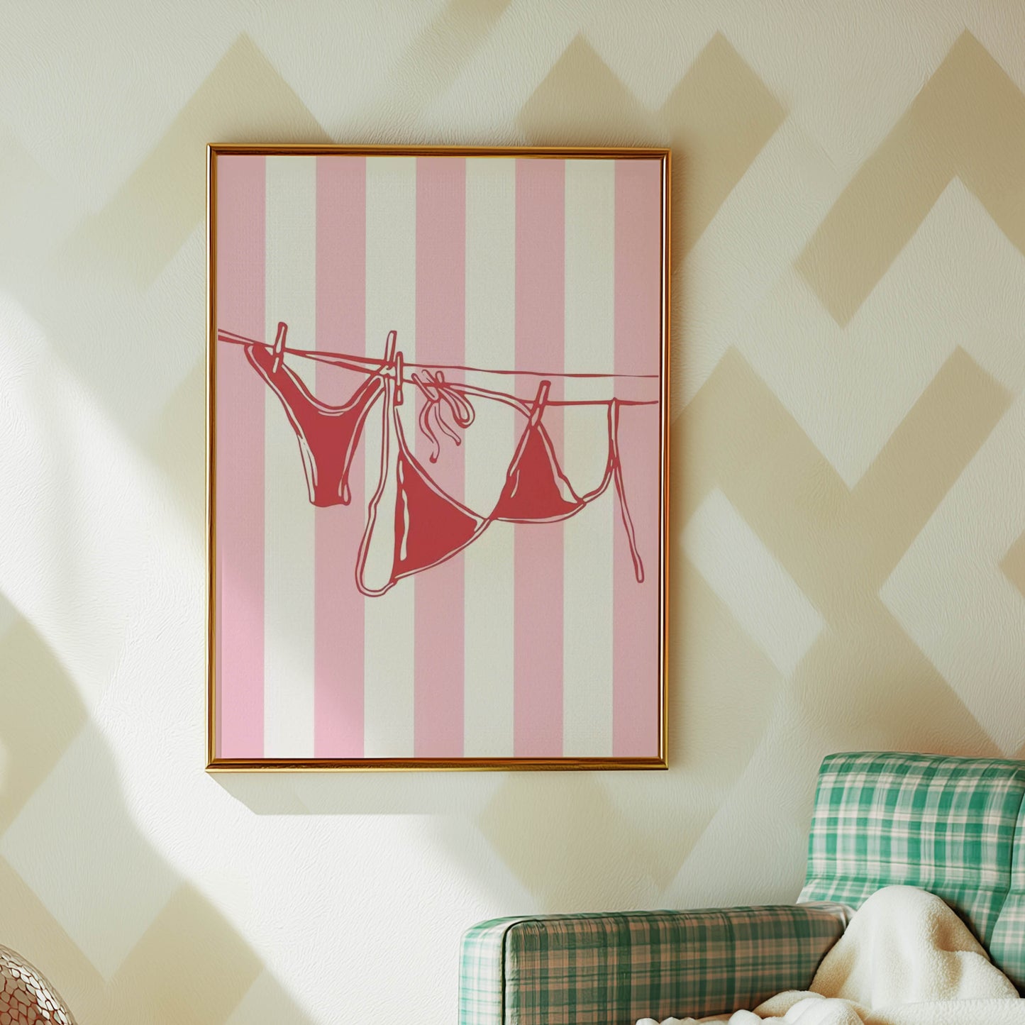 Pink Bikini Washing Line