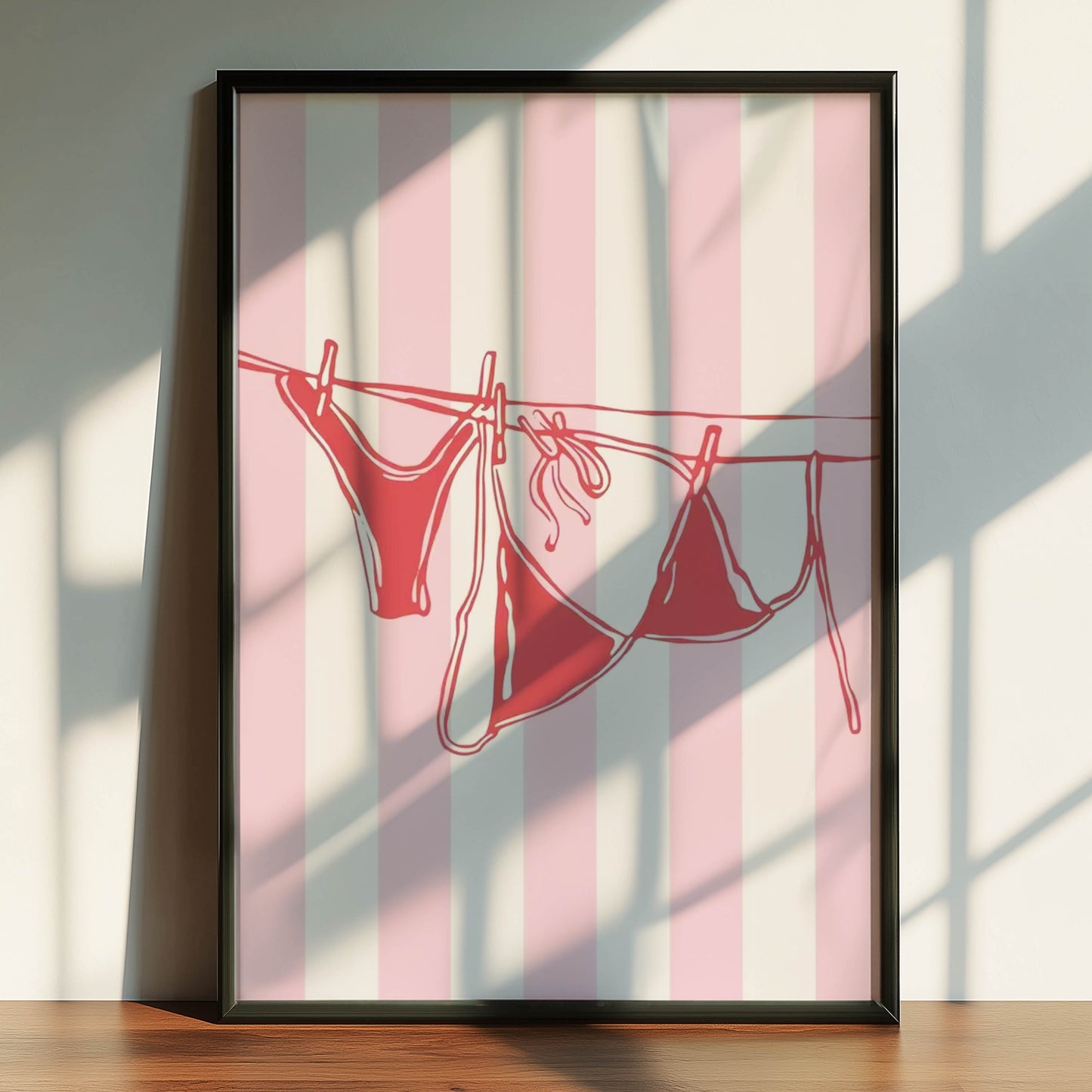 Pink Bikini Washing Line