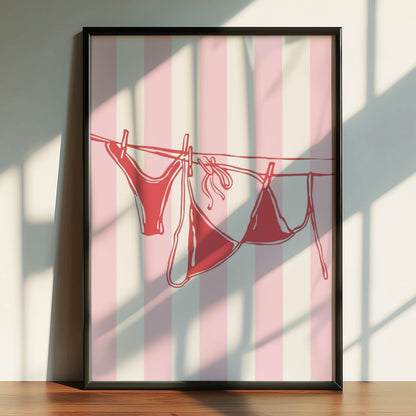 Pink Bikini Washing Line