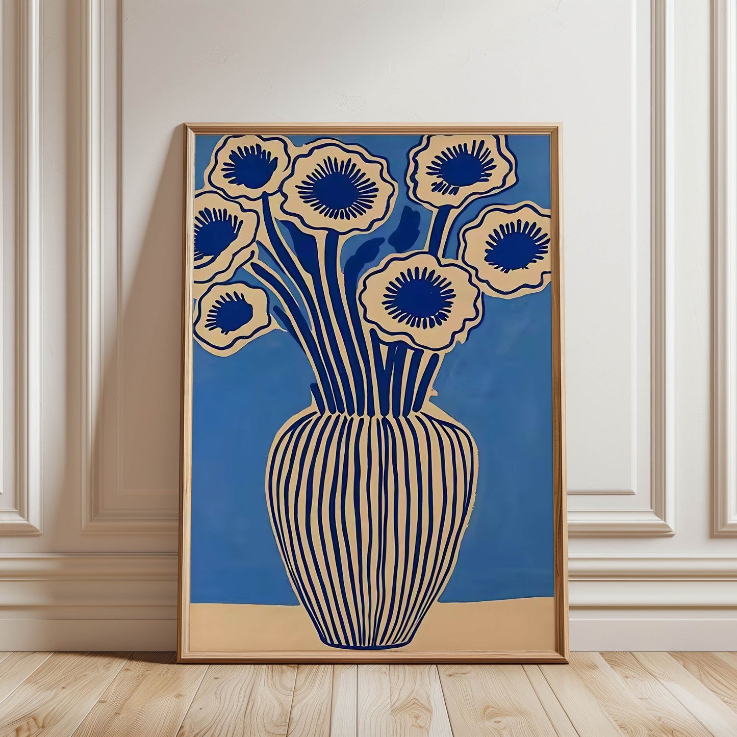 Blue Poppies Vase