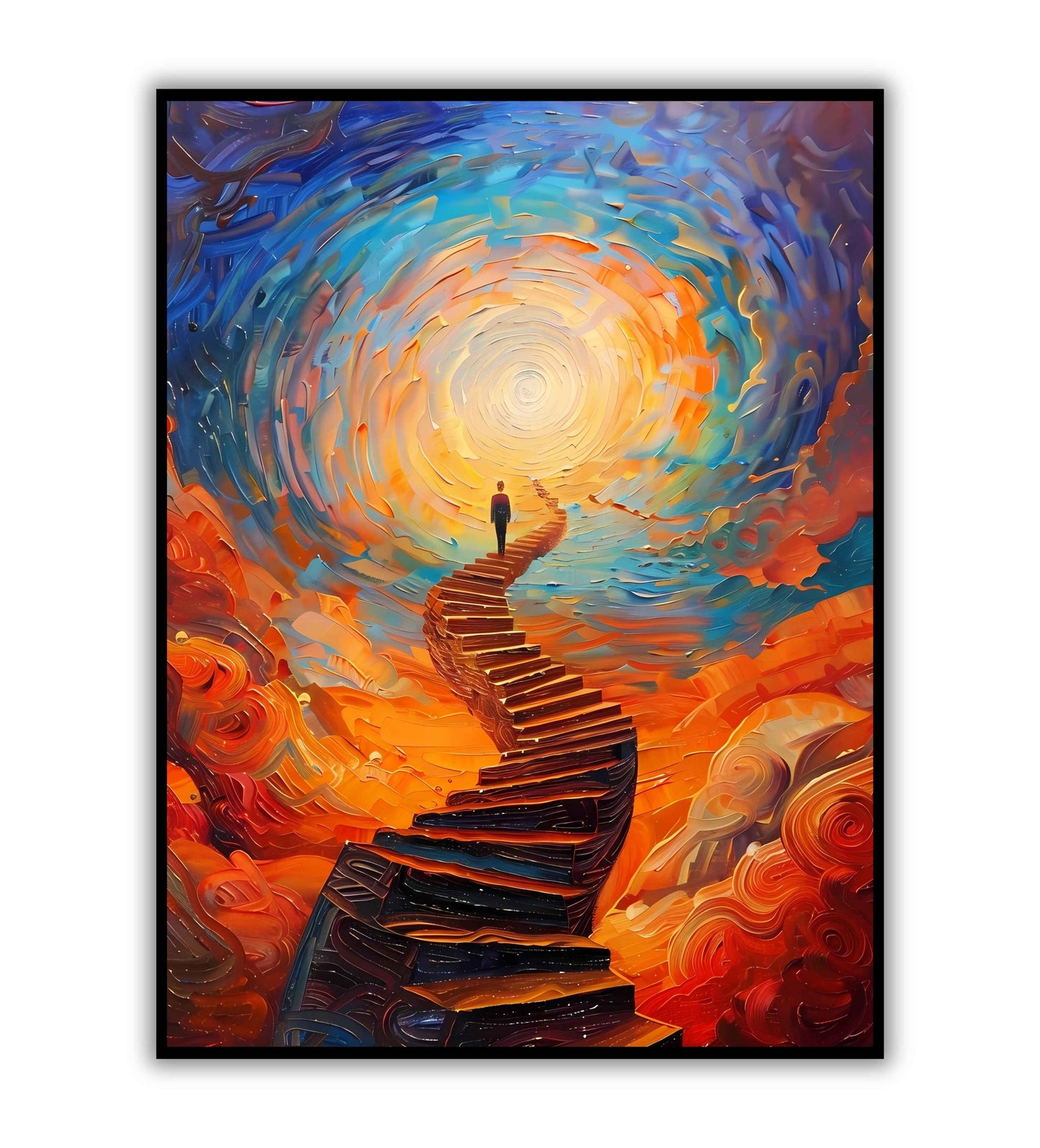 Road to heaven" abstract landscape poster