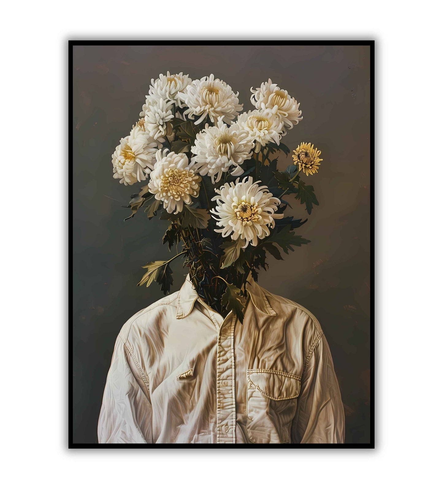 Chrysanthemum Head" abstract floral portrait