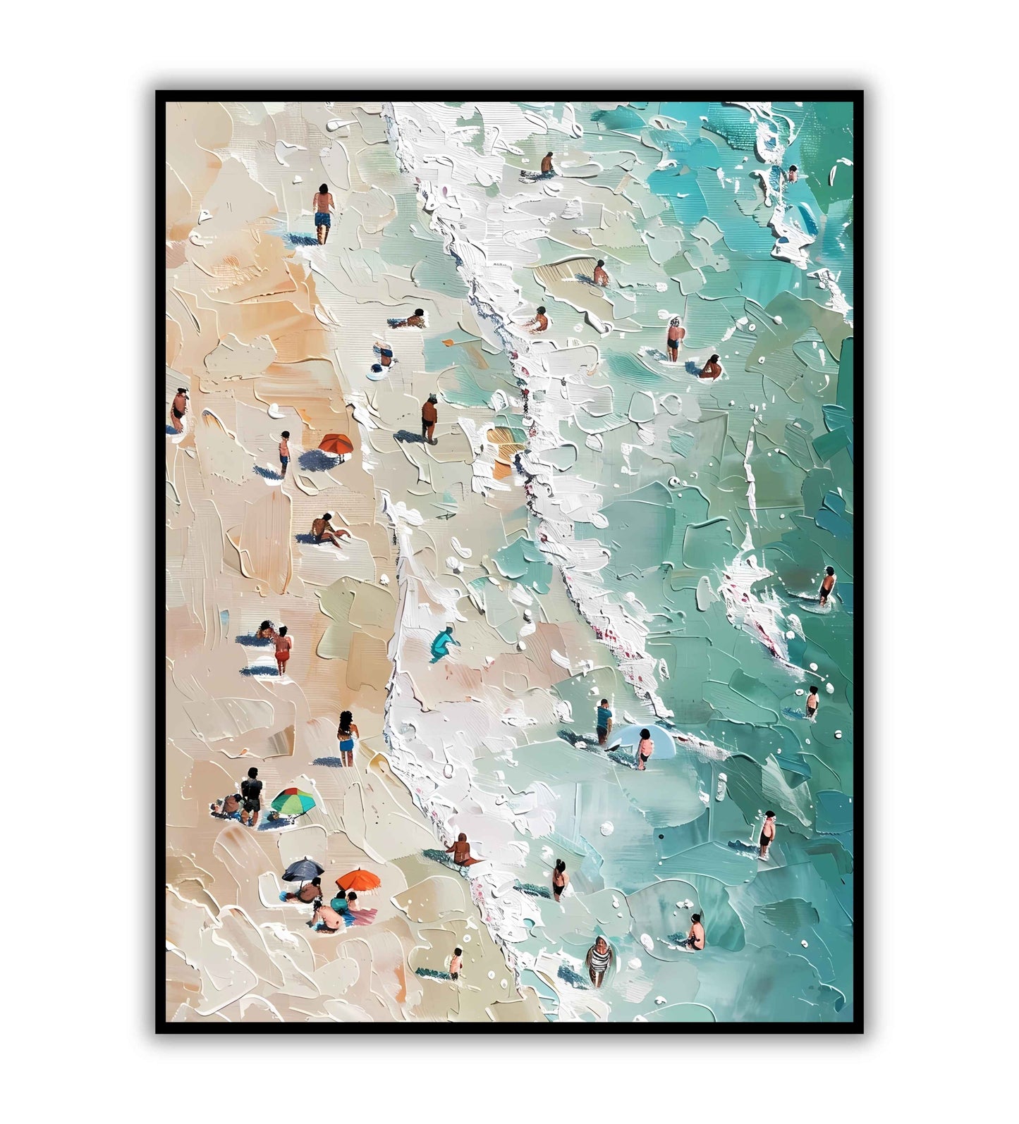 Beach Aerial View" abstract landscape poster