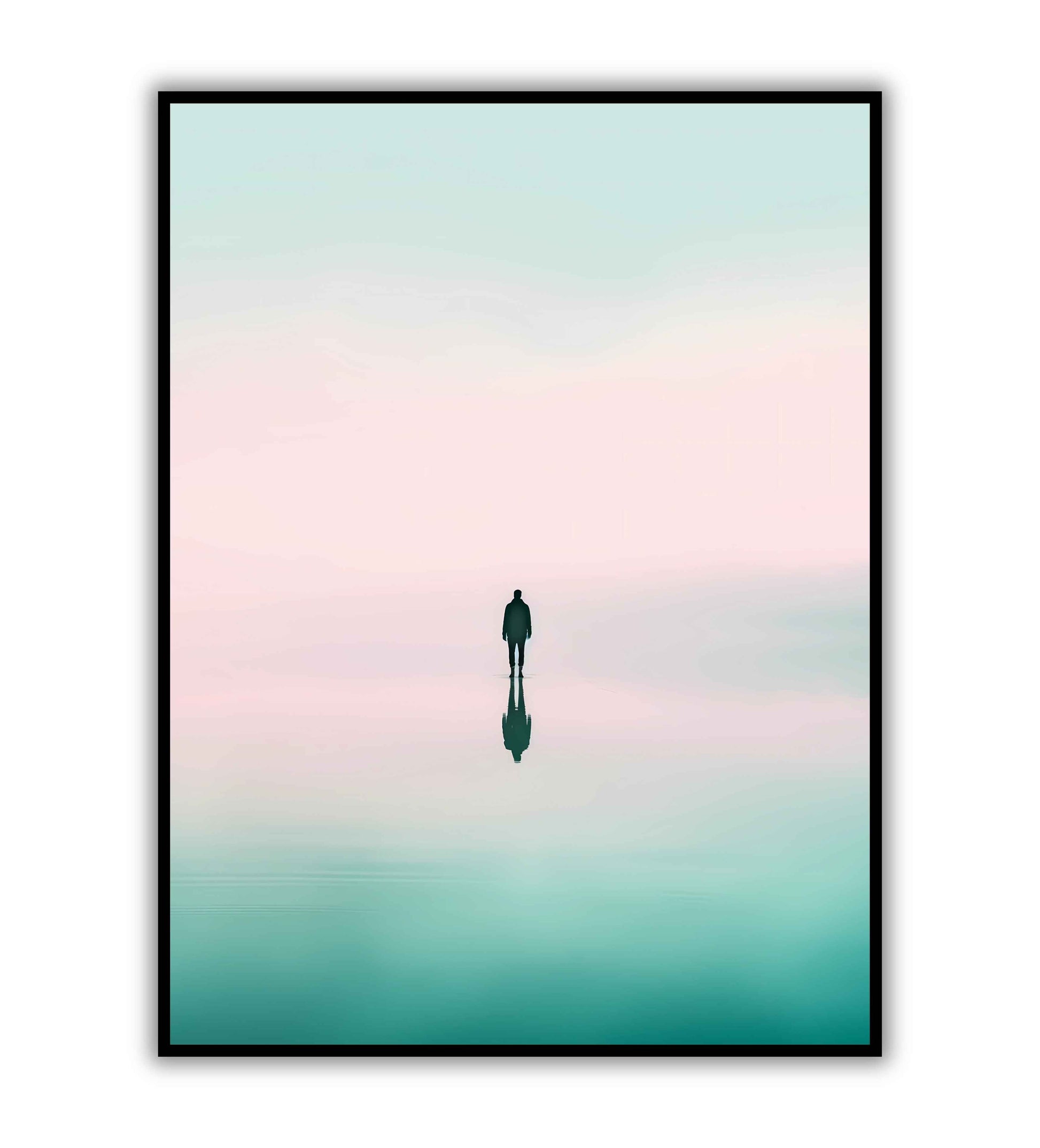 Pastel Silhouette" (1 of 2) abstract figurative poster