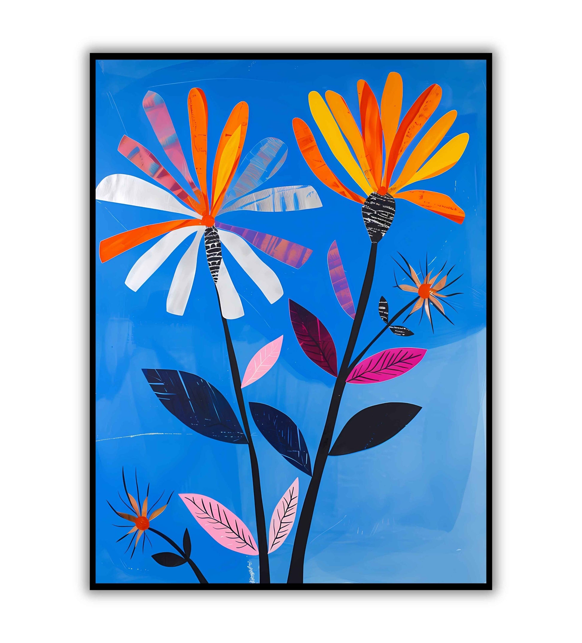 Abstract Flowers" abstract floral poster.