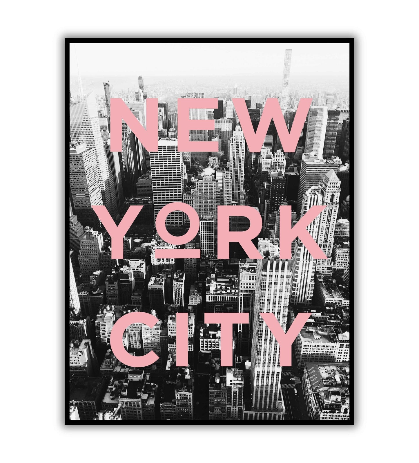 New York City" typographic city poster