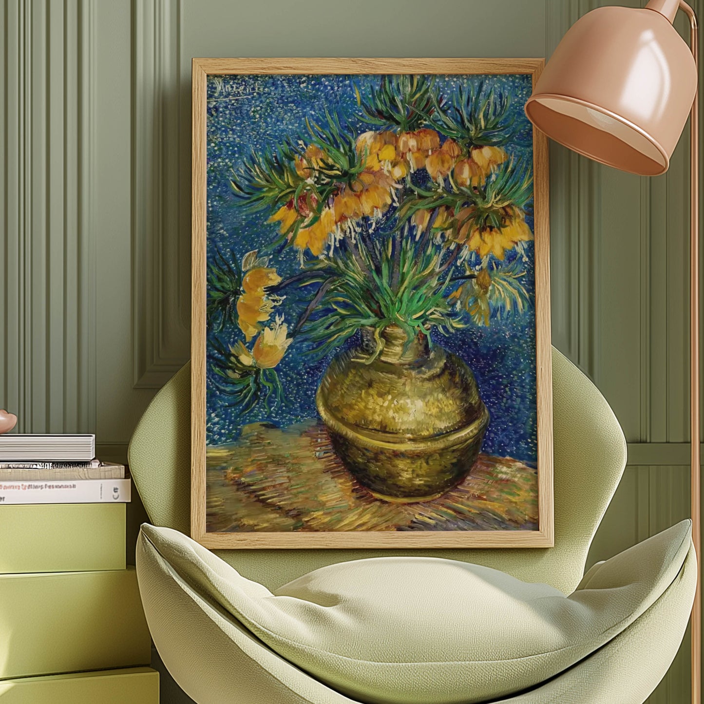 Fritillaries in a Copper Vase