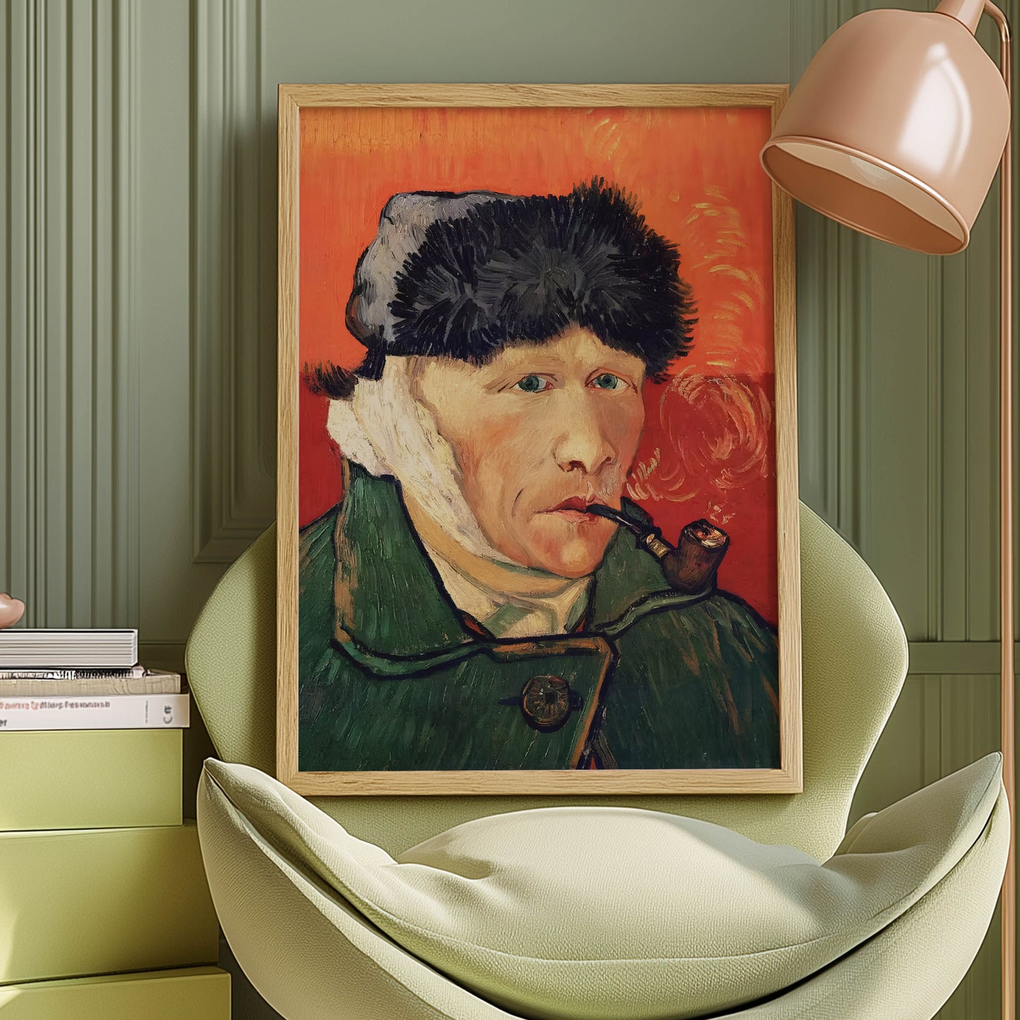 Self-Portrait with Bandaged Ear and Pipe