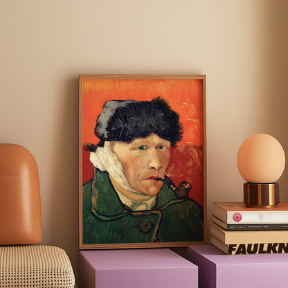 Self-Portrait with Bandaged Ear and Pipe