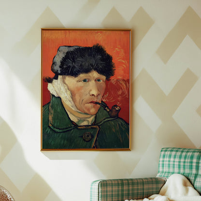 Self-Portrait with Bandaged Ear and Pipe