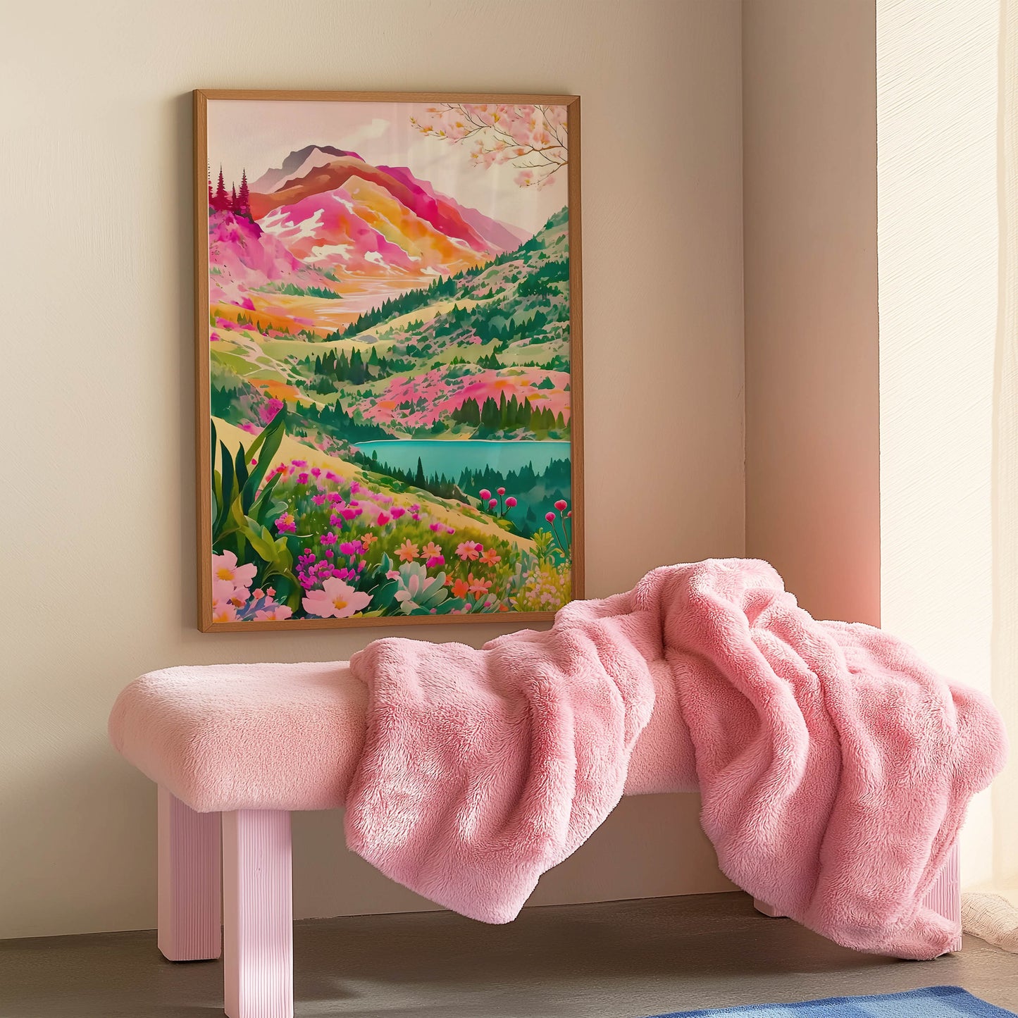 Pink Mountain Lake