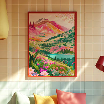 Pink Mountain Lake