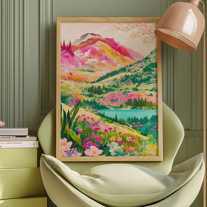 Pink Mountain Lake