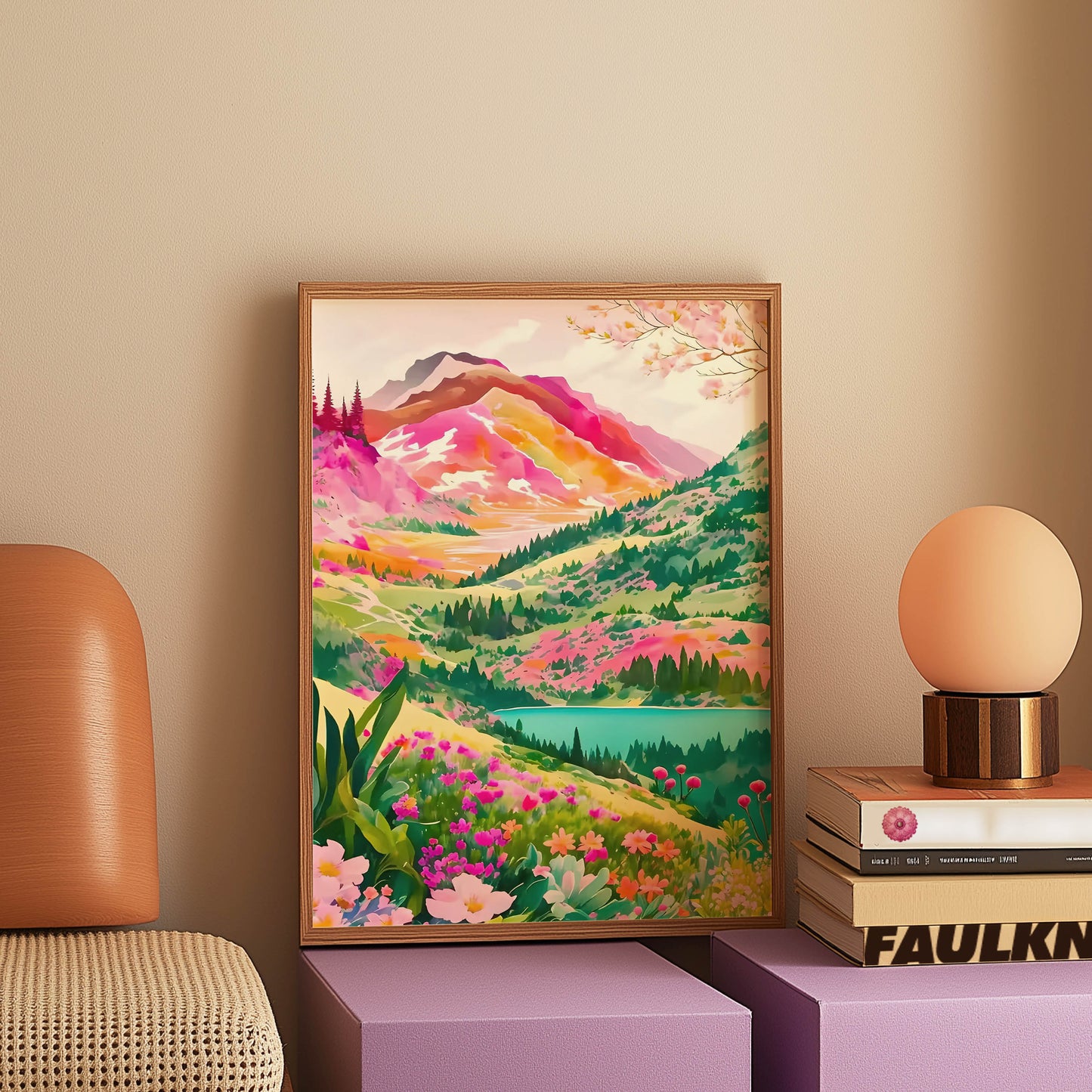 Pink Mountain Lake
