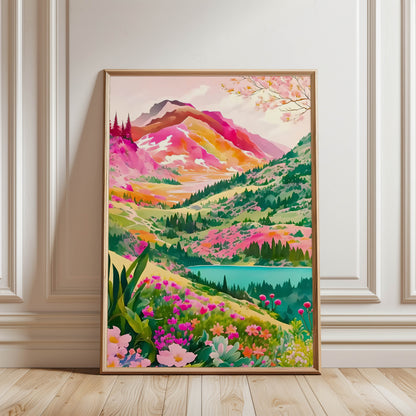 Pink Mountain Lake
