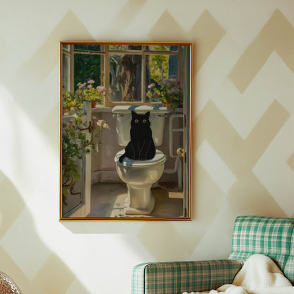 Cat on the Loo